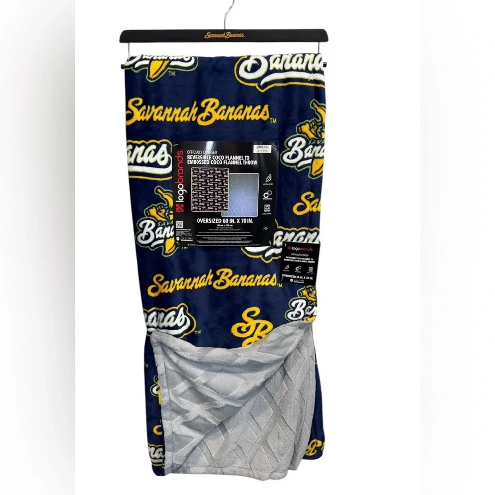 Savannah Bananas Plush Throw Blanket 60x70 Super Soft Official Baseball Team NWT